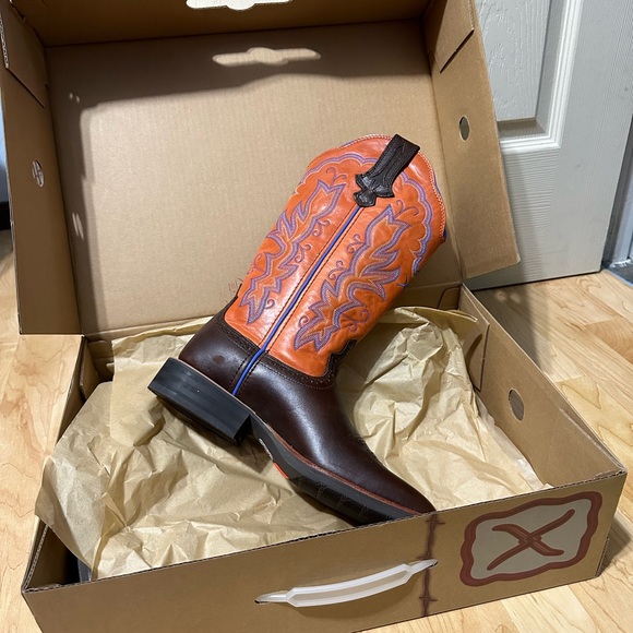 Twisted X Women’s Boot Orange Ruff Stock Size 8 Brand New - Picture 2 of 15
